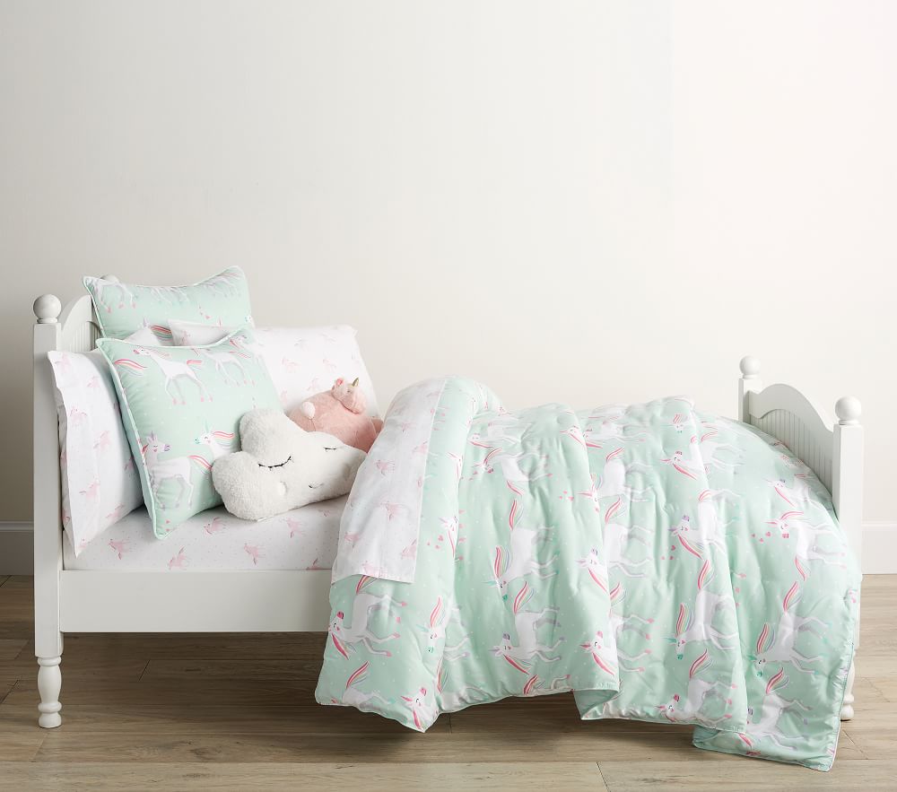 Rainbow Flannel Bedding Look